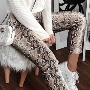 RALPH LAUREN SKINNY ANIMAL SNEAK PRINT JEANS
